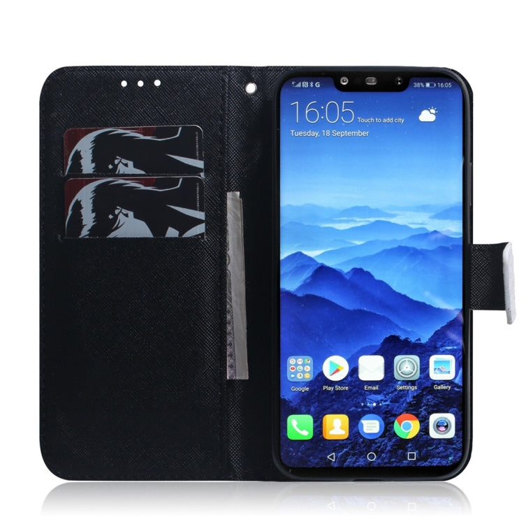 適用於華為 Mate 20 Lite 熊貓圖案 彩繪左右開皮套，帶支架&卡槽&錢包