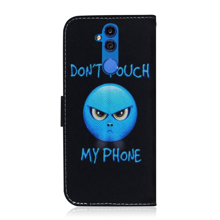 適用於華為 Mate 20 Lite 憤怒圖案 彩繪左右開皮套，帶支架&卡槽&錢包