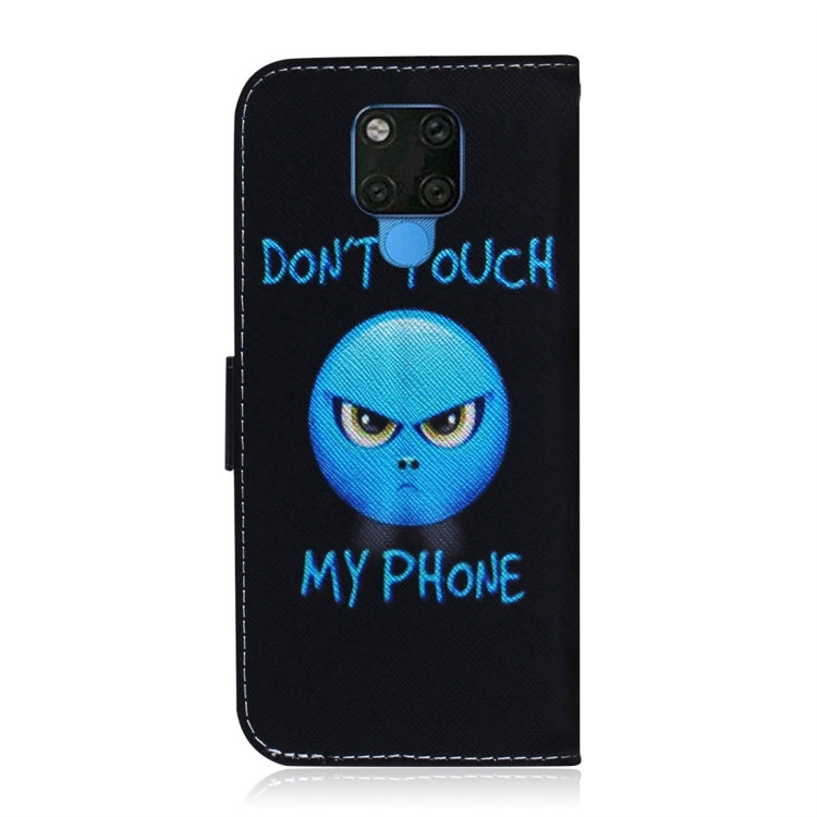 適用於華為 Mate 20 X 憤怒圖案 彩繪左右開皮套，帶支架&卡槽&錢包