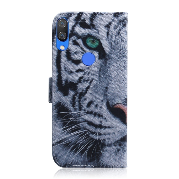 適用於華為 Nova 3 老虎圖案 彩繪左右開皮套，帶支架&卡槽&錢包