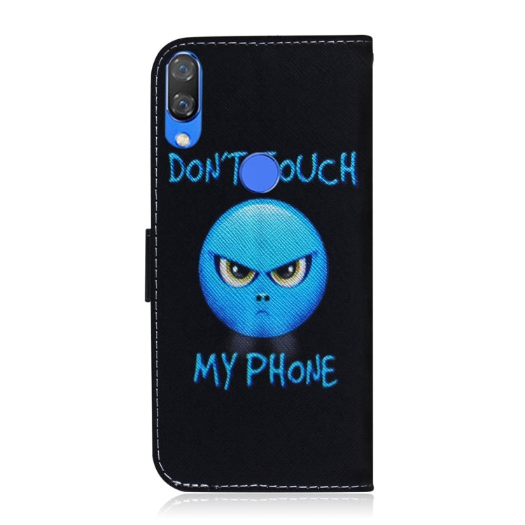 適用於華為 Nova 3 憤怒圖案 彩繪左右開皮套，帶支架&卡槽&錢包