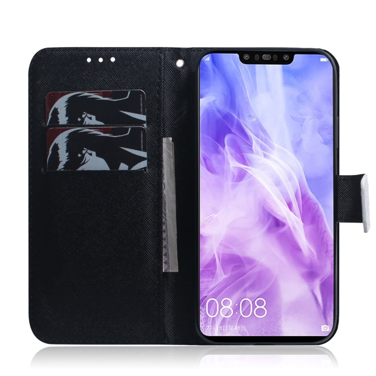 適用於華為 Nova 3 憤怒圖案 彩繪左右開皮套，帶支架&卡槽&錢包