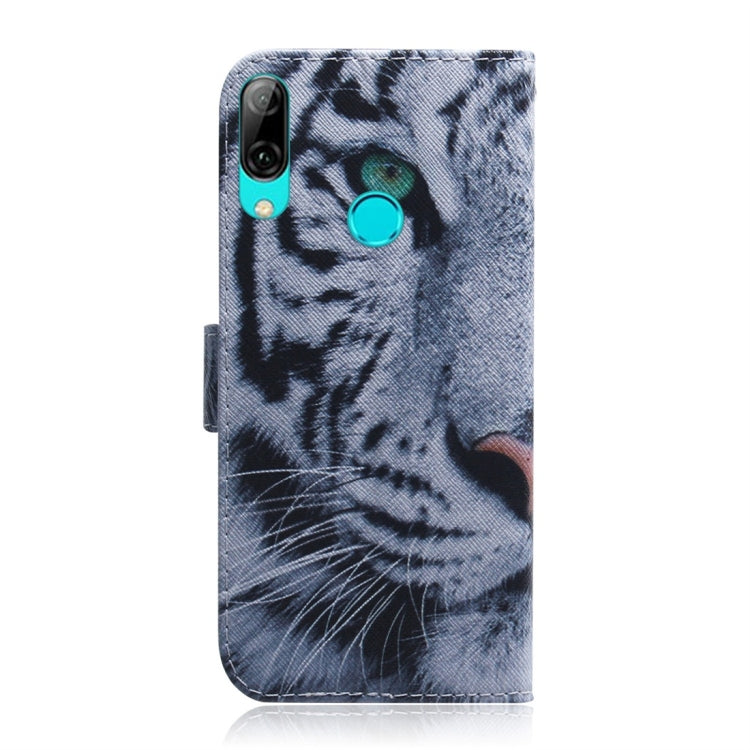 適用於華為 P Smart  / 榮耀 10 Lite 老虎圖案 彩繪左右開皮套，帶支架&卡槽&錢包