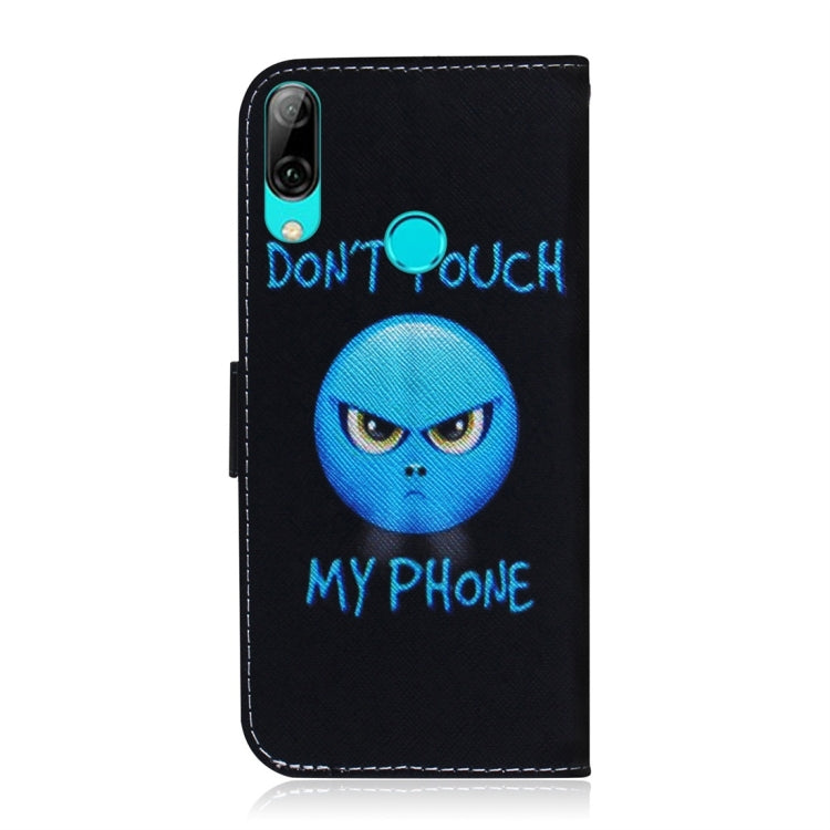 適用於華為 P Smart  / 榮耀 10 Lite 憤怒圖案 彩繪左右開皮套，帶支架&卡槽&錢包