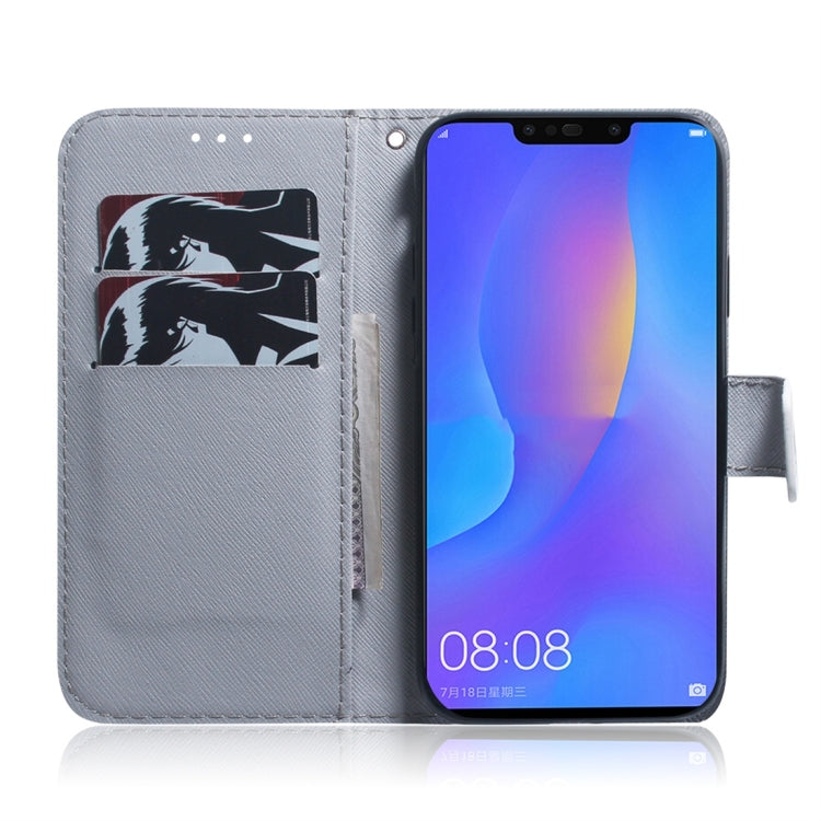 適用於華為 P Smart+ 2019 / Nova 3i 老虎圖案 彩繪左右開皮套，帶支架&卡槽&錢包