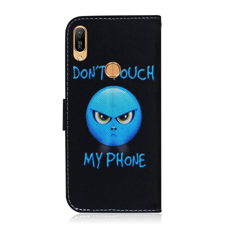 適用於華為 Y6  憤怒圖案 彩繪左右開皮套，帶支架&卡槽&錢包