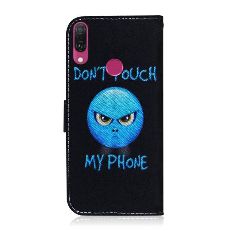 適用於華為 Y9  / 暢享 9 Plus 憤怒圖案 彩繪左右開皮套，帶支架&卡槽&錢包