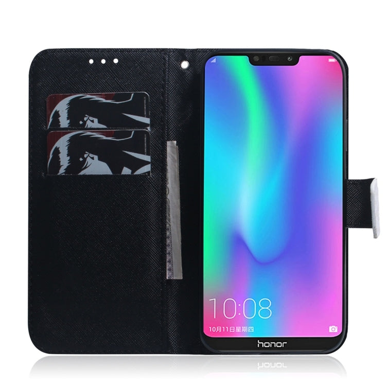 適用於華為 榮耀 8C 熊貓圖案 彩繪左右開皮套，帶支架&卡槽&錢包