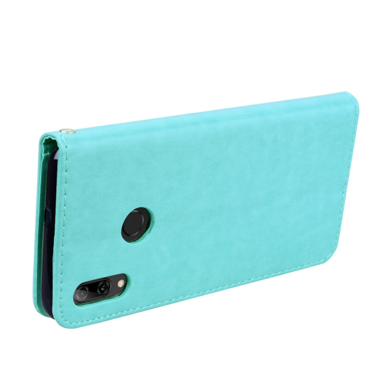 適用於華為 P Smart 2019玫瑰壓紋左右翻蓋皮套 帶支架&卡槽&錢包