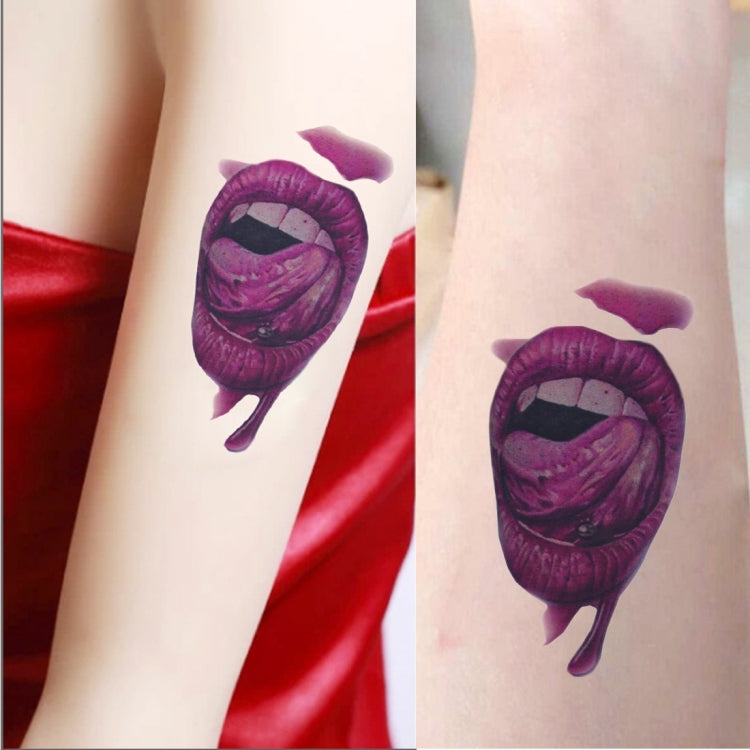 20pcs S-291 Halloween Terror Realistic Wound Blood Mouth Temporary Tattoo Sticker, S-291/20pcs