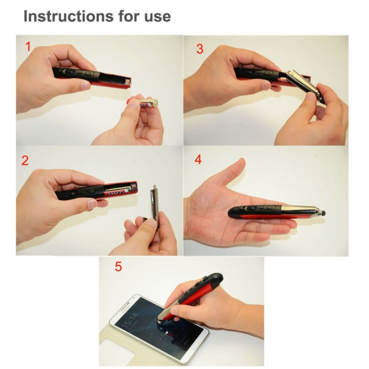 PR-08 2.4G Innovative Pen-style Handheld Wireless Smart Mouse, Effective Distance: 10m