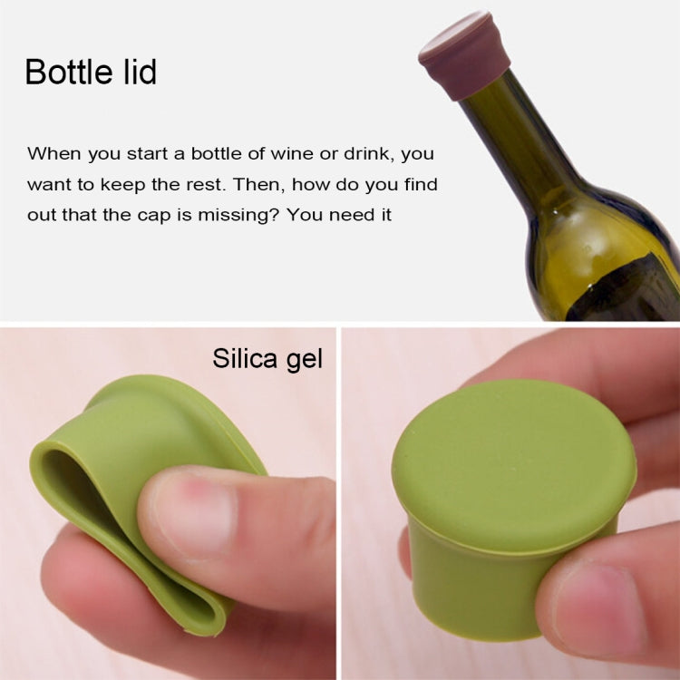 10個一賣 糖果色食品級硅膠酒瓶塞 調味瓶塞  顏色隨機