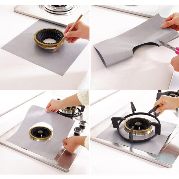 Gas Furnace Surface Ultra-thin Fibre Material Stovetop Protective Cleaning Pad, Size: 27*27cm, 0.12mm (Black)