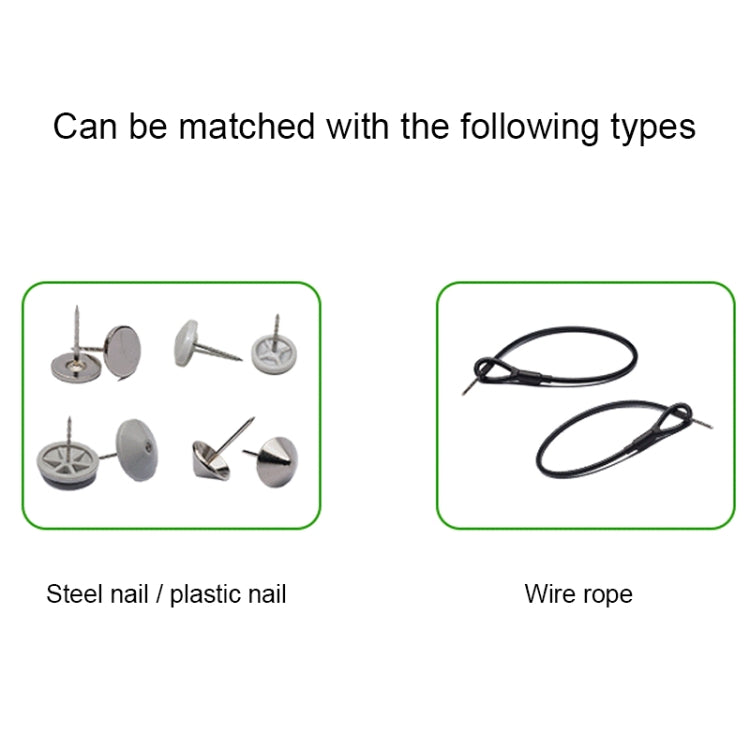 100pcs HTG-005 Small Hammer Anti-theft Magnetic Buckle EAS Anti-theft Sound and Magnetic Button Label for Supermarket Commodities, Random Color Delivery