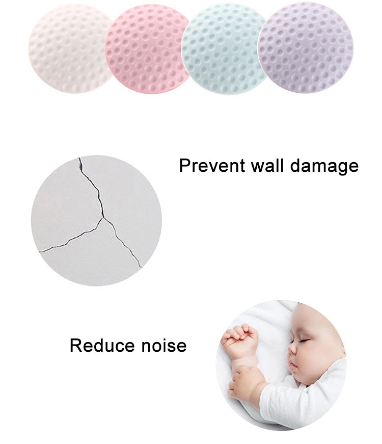 10個一賣 1289991橡膠門把手防撞墊，顏色隨機發貨，尺寸：5*1cm