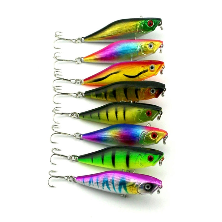 HENGJIA 釣魚假魚餌 仿真魚餌 釣魚用品 帶魚鈎 長度：7.5cm，顏色隨機發貨