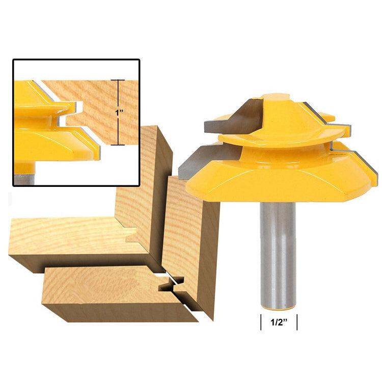 1/2 x 2-3/4 柄木工銑刀 45°榫合木工刀具拼板刀