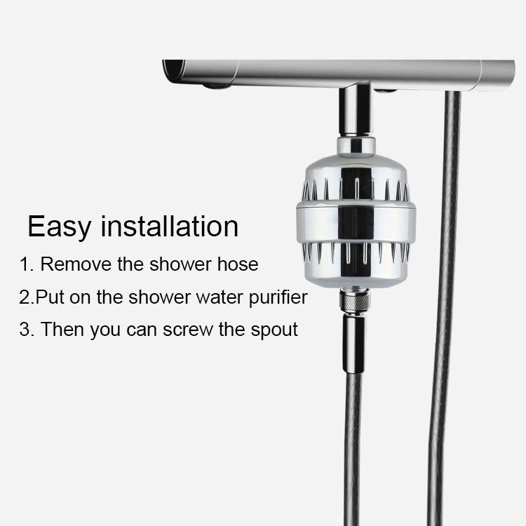 沐浴凈水器自來水除氯過濾器淋浴凈化器，接口：2.1cm / 2.7cm