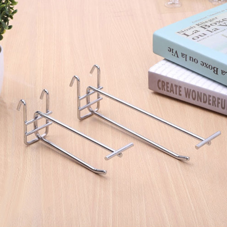 5pcs 5.8mm Supermarket Iron Grid Shelf Double Hook, Length: 25cm, 5.8mm 1.6m