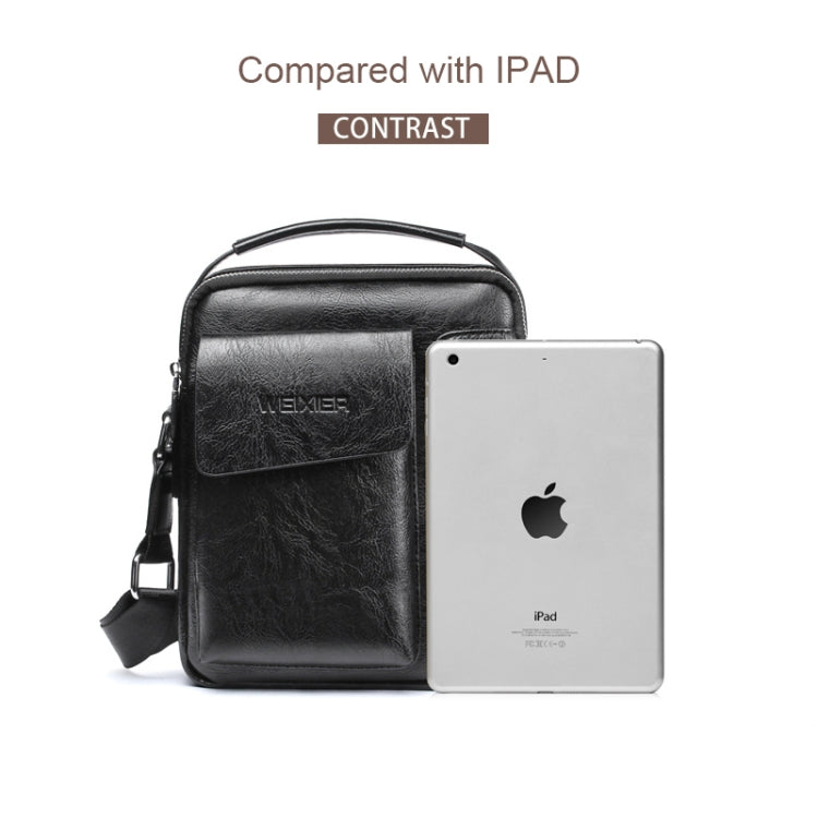 WEIXIER Universal Fashion Casual Men Shoulder Messenger Bag Handbag, Size: L (24cm x 20cm x 6cm)