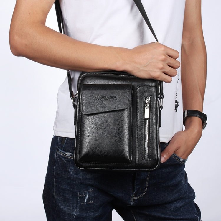 WEIXIER Universal Fashion Casual Men Shoulder Messenger Bag Handbag, Size: L (24cm x 20cm x 6cm)