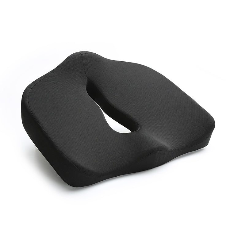 辦公室椅子坐墊 美臀墊防痔瘡椅子墊 黑色網格布 尺寸：45x38x13cm, 45x38x13cm Black