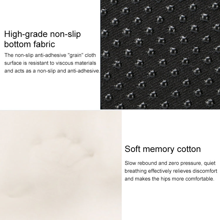 辦公室椅子坐墊 美臀墊防痔瘡椅子墊 黑色網格布 尺寸：45x38x13cm, 45x38x13cm Black