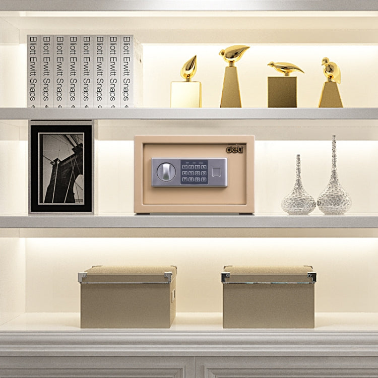 deli/得力16654 小型迷你密碼入牆保管箱 保險箱保險櫃