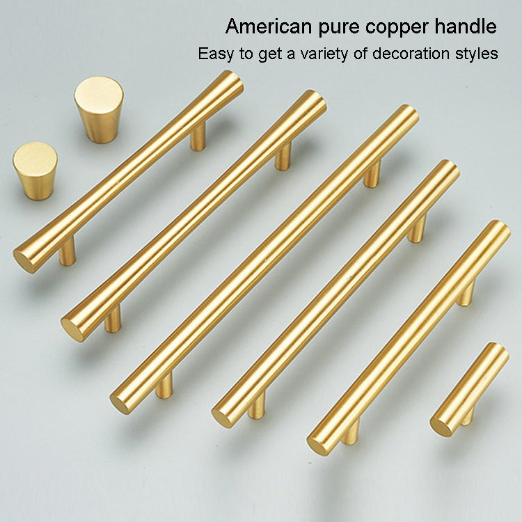 1019-128 輕奢北歐式實心純銅櫥櫃拉手