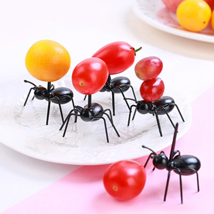 12pcs / Box Worker Ant Fruit Forks Snack Cake Dessert Tableware Home Kitchen Party Dinner Fruit Pick Kitchen Tool