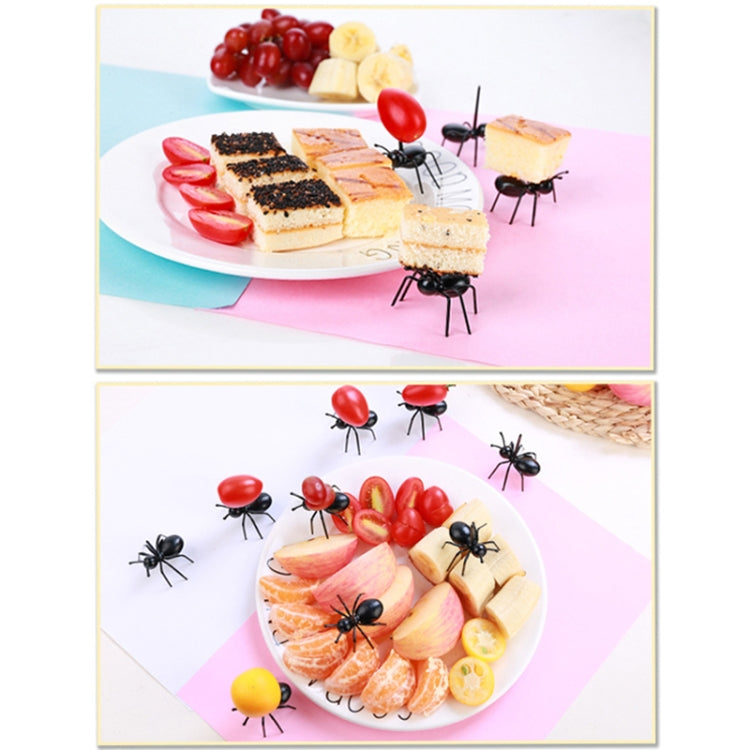 12pcs / Box Worker Ant Fruit Forks Snack Cake Dessert Tableware Home Kitchen Party Dinner Fruit Pick Kitchen Tool