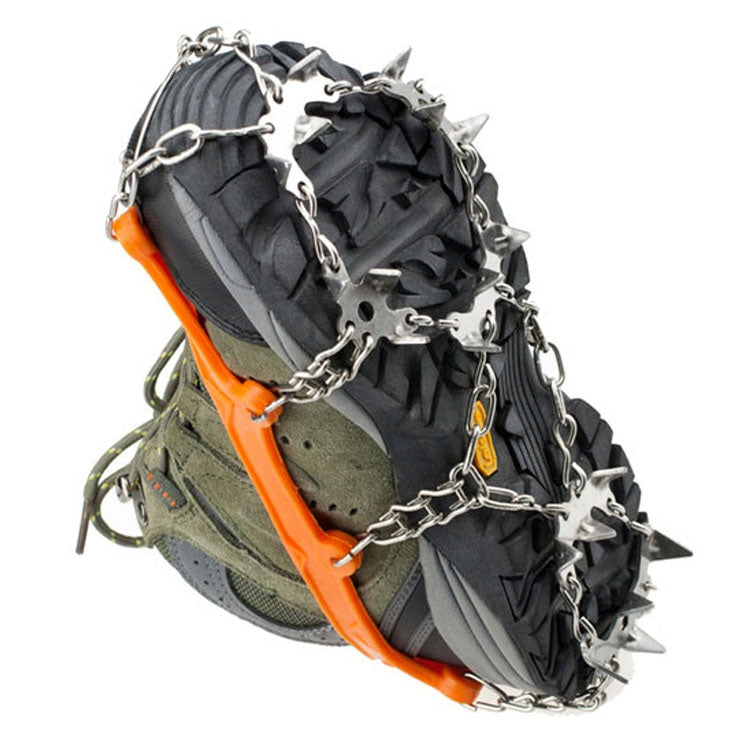19齒冰爪 戶外登山附加鞋鏈防滑釘 一對 尺寸：M