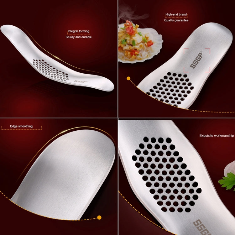 SSGP 304不銹鋼拉絲紋理 家用手動搗蒜器