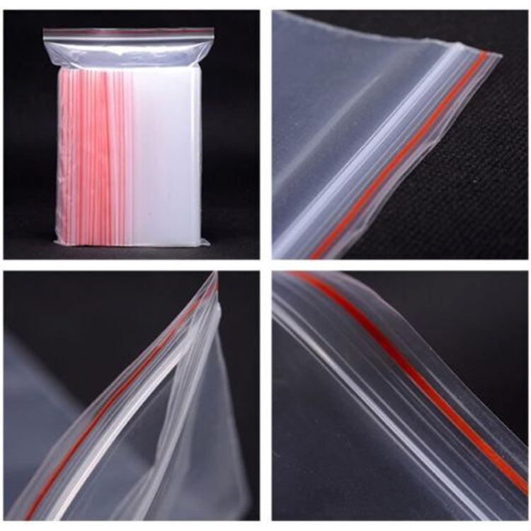 100pcs/pack PE Self Sealing Clear Zip Lock Packaging Bag, 18cm x 26cm, Custom Printing and Size are welcome