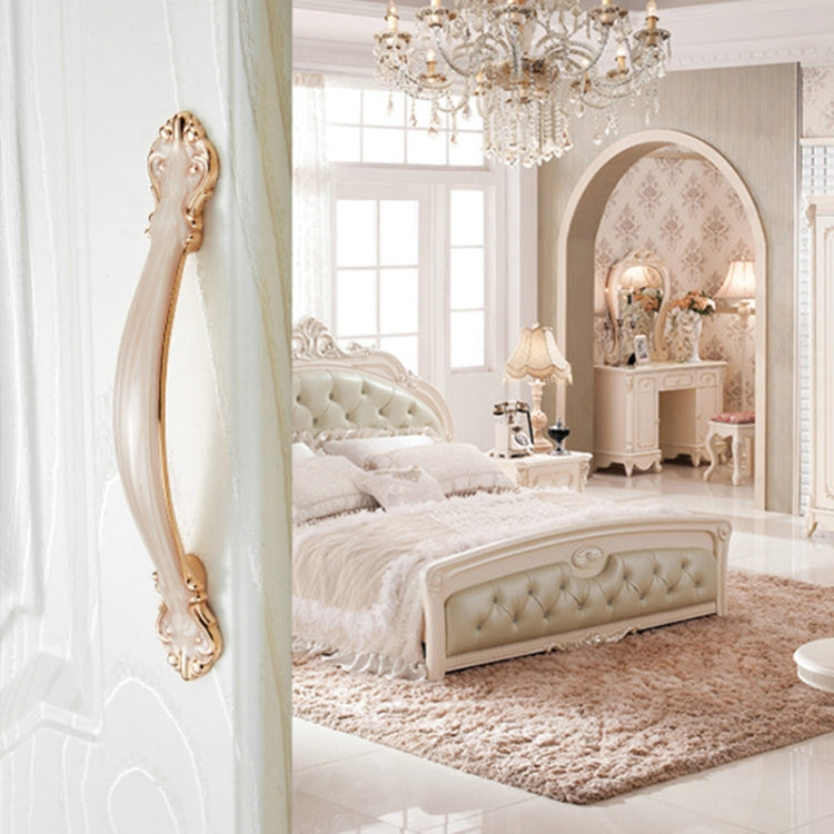 10 PCS 6032A_64 白琥珀烤漆衣櫃櫃門拉手 孔距: 64mm