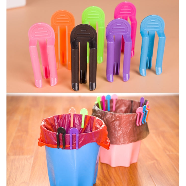 10pcs Universal Trash Bag Fixed Clip Waste Basket Rubbish Bin Garbage Can Clamp Rubbish Clip Non-slip Garbage Bag Clip, Random Color Delivery
