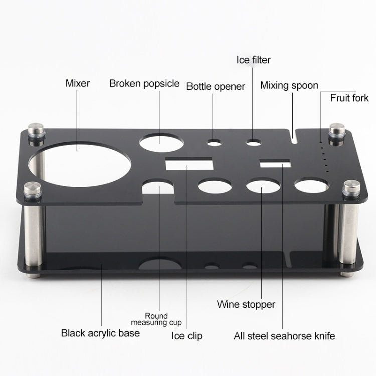 750ml 雞尾酒調酒器工具亞克力套裝 18件套