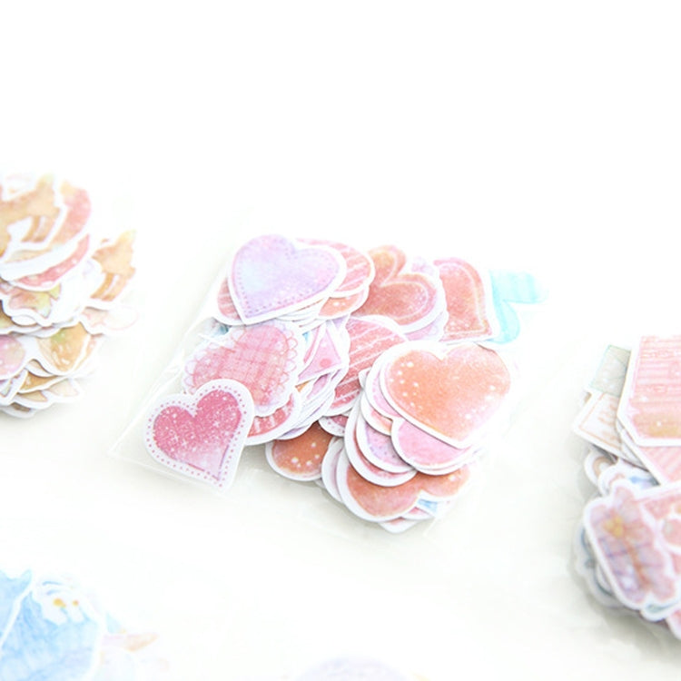 10包賣 水彩防水pvc貼紙包 創意手賬日記DIY相冊裝飾貼紙，隨機發貨