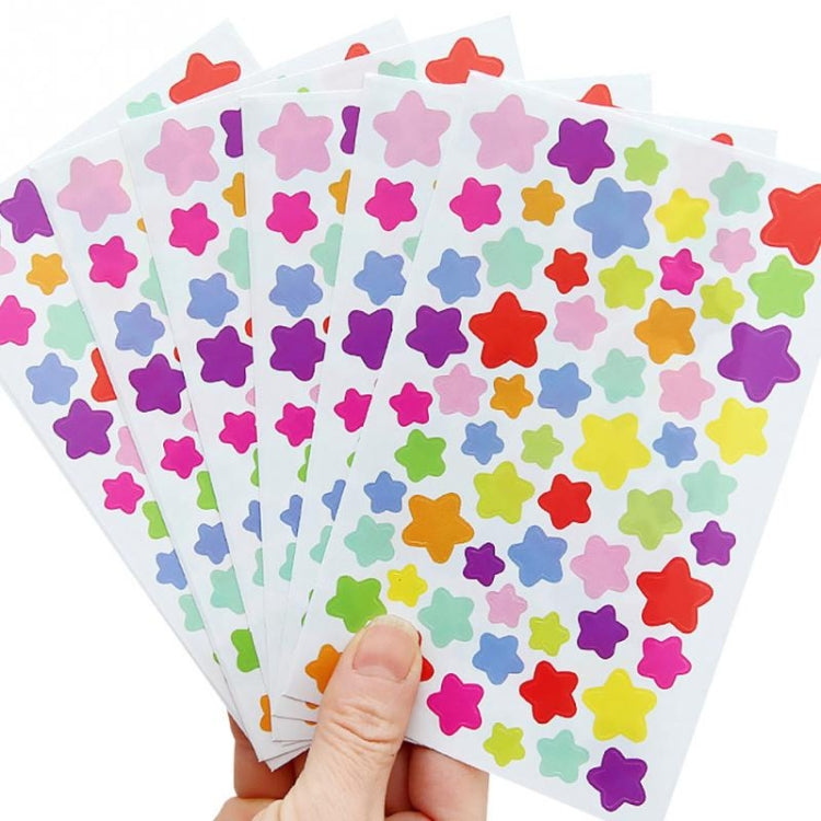 10 Packs Star Pattern Creative Children DIY Album Diary Watercolor Decorative Sticker