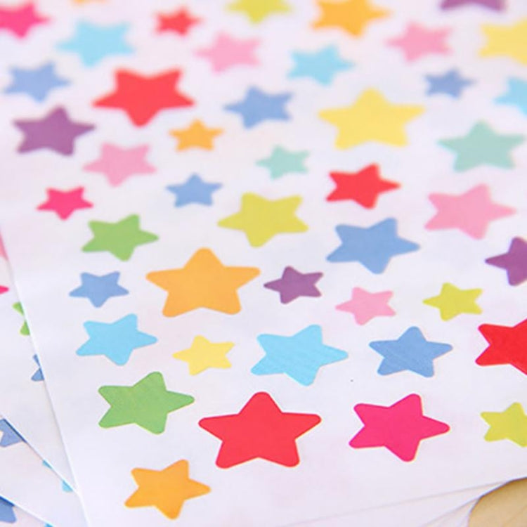 10 Packs Star Pattern Creative Children DIY Album Diary Watercolor Decorative Sticker