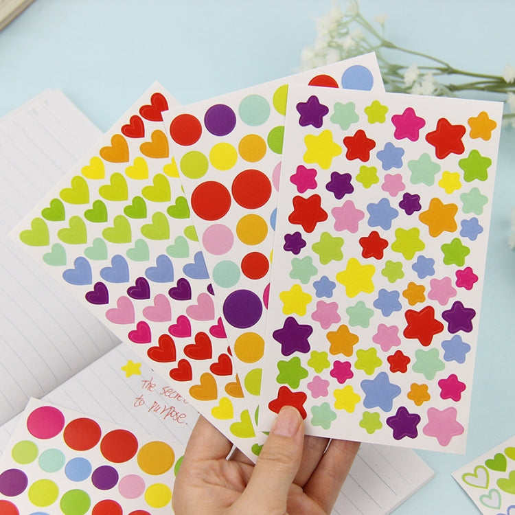 10 Packs Star Pattern Creative Children DIY Album Diary Watercolor Decorative Sticker
