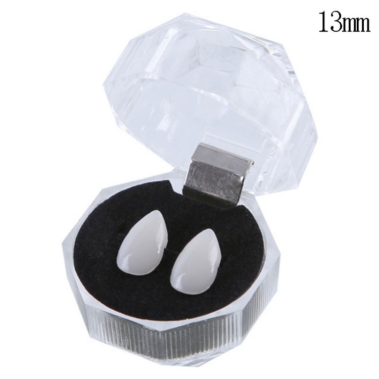 1對 13毫米長 萬聖節派對假牙道具 / 吸血鬼殭屍牙齒 / 虎牙