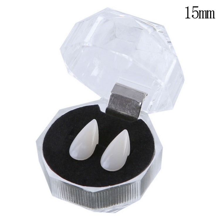 1對 15毫米長 萬聖節派對假牙道具 / 吸血鬼殭屍牙齒 / 虎牙