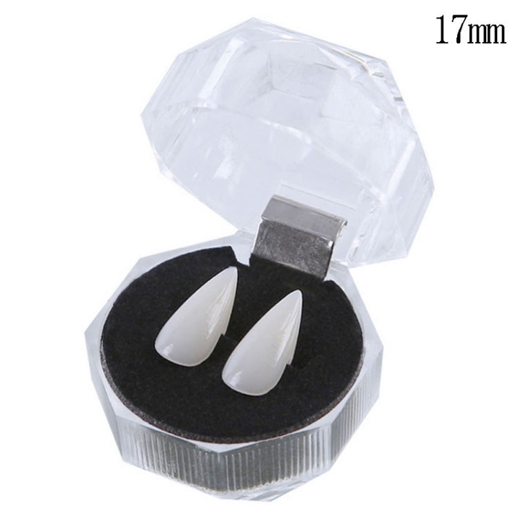 1對 17毫米長 萬聖節派對假牙道具 / 吸血鬼殭屍牙齒 / 虎牙