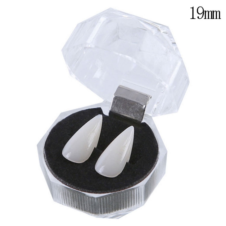 1對 19毫米長 萬聖節派對假牙道具 / 吸血鬼殭屍牙齒 / 虎牙