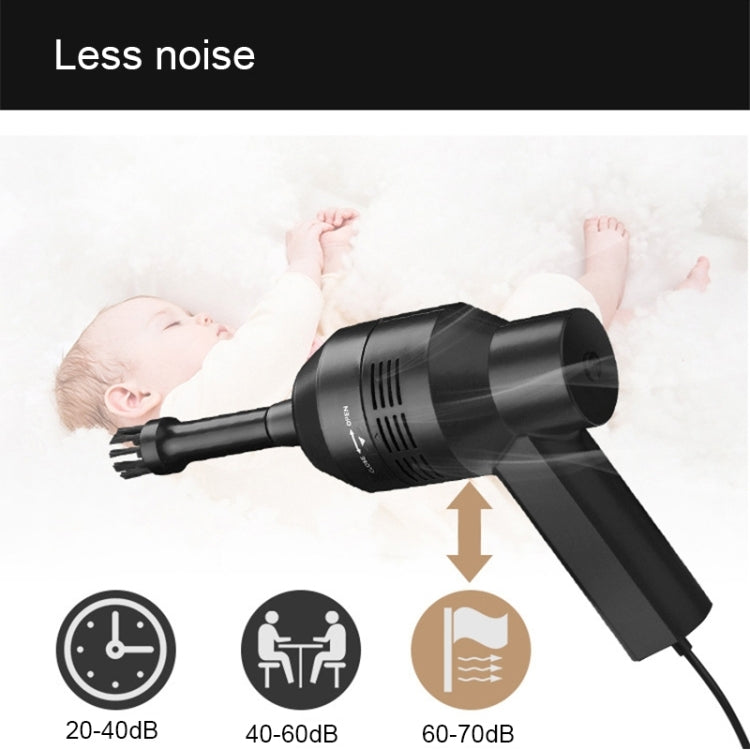 HK-6019A 3.5W USB便攜手持式強力吸塵器 電腦鍵盤吸塵器 寵物清潔器 線長：1.8米 DC 5V