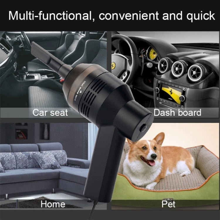 HK-6019A 3.5W USB便攜手持式強力吸塵器 電腦鍵盤吸塵器 寵物清潔器 線長：1.8米 DC 5V