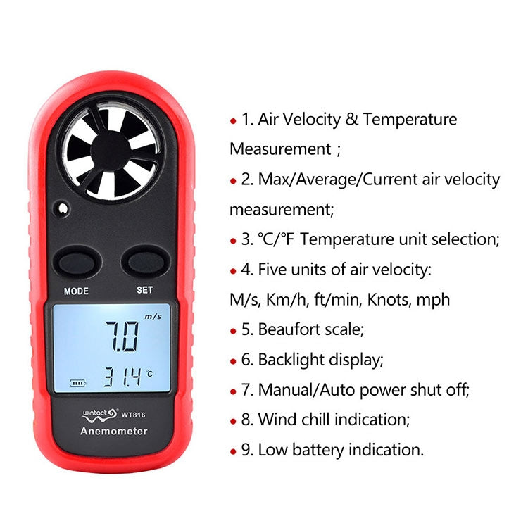 Wintact WT816 数字式風速計