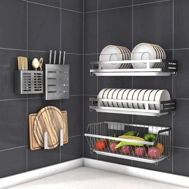 304不銹鋼壁掛式廚房置物架 鍋蓋架