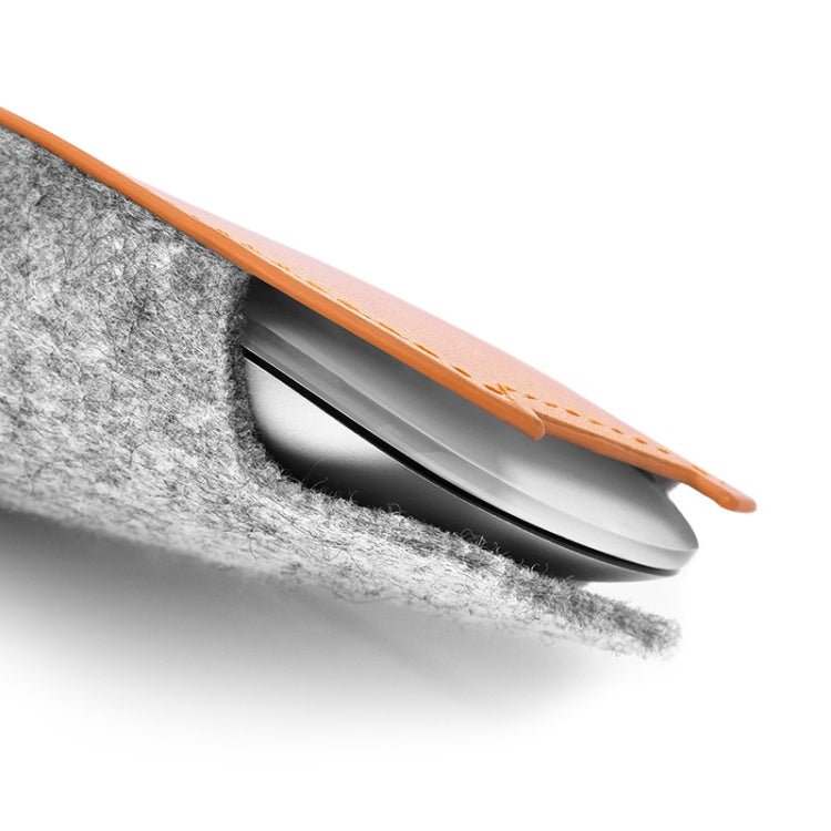 蘋果Magic Mouse 2 歐式鬆緊PU皮毛氈鼠標收納包